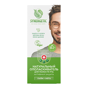 SYNERGETIC Ополаскиватель для полости рта  Активная защита 200мл
