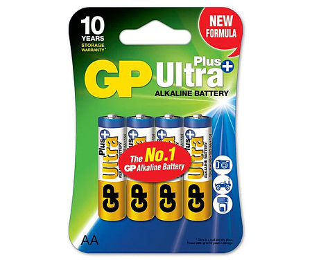 GP Ultra Plus Alkaline 15А АA 4 шт на, блистере