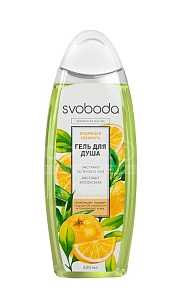 SVOBODA Гель для душа Бодрящая свежесть Апельсин 430мл НОВЫЙ, ДИЗАЙН