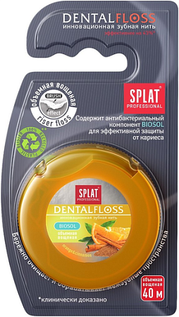 SPLAT DentalFloss Зубная нить Апельсин с корицей, 40м