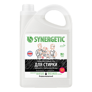 SYNERGETIC Средство д/стирки Black Protect гель 3,75л