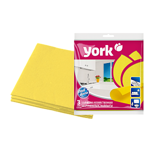 YORK Салфетка вискозная Домашняя 35х35см 3шт