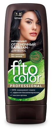 Fito Color Professional Бальзам для волос оттеночный 1.0 Черный, 140мл
