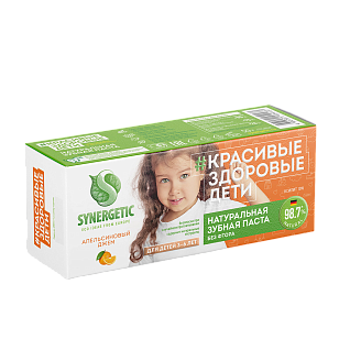 SYNERGETIC Зубная паста детская Апельсиновый джем 3-6 лет 50г