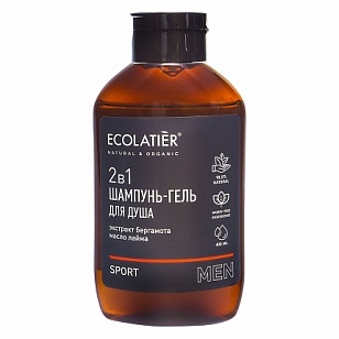 Ecolatier Men Шампунь и гель для душа 2в1 Sport , 400мл