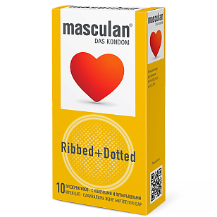 Masculan Презервативы Классик3 Ribbed+Dotted 10шт
