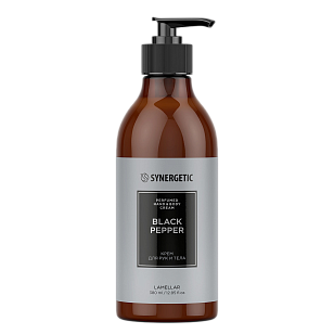 SYNERGETIC Крем д/рук и тела парфюмированный  Black pepper/Черный перец 380мл