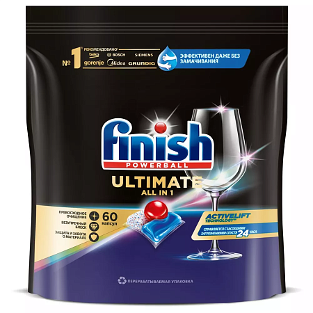 Finish Ultimate All in 1 Капсулы для ПММ, 60шт