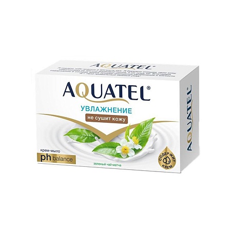 Aquatel Крем-мыло твердое Зеленый чай матча, 90г