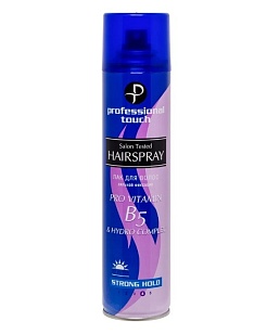 Professional Touch Лак д/волос Pro-Vitamin B5 & Hydro Complex сильная фиксация 265мл