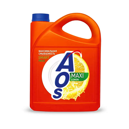 AOS Жидкость для посуды Лимон 4800мл, (канистра)