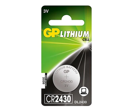 GP Lithium CR2430 Батарейка дисковая 1 шт в, блистере