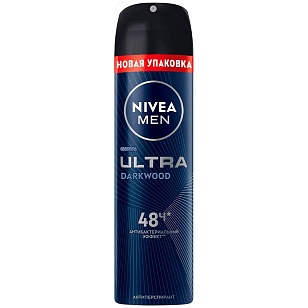 Nivea MEN Део спрей мужской Ultra Darkwood 150мл
