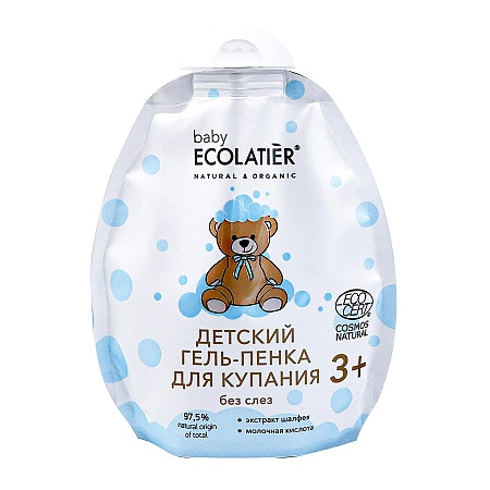 Ecolatier baby Детский Гель-пенка для купания 3+ 250мл, Дой-Пак