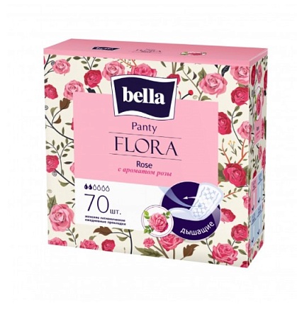 Bella Panty FLORA Rose Прокладки ежедневные, 70шт