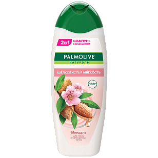 Palmolive Шампунь-Кондиционер 2 в 1 Шелковистая Мягкость Миндаль 450мл
