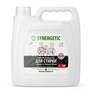 SYNERGETIC Средство д/стирки Black Protect гель 3л
