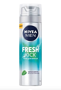 Nivea MEN Пена для бритья Fresh Kick 200мл