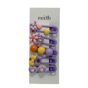 Mæth Набор заколок для волос  фиолетовый 5шт