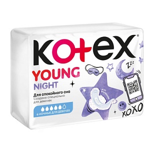 Kotex Прокладки Young Night 6шт