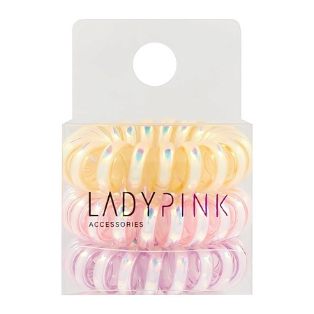 LADY PINK Набор резинок-пружинок SLINKY BOX разноцветных полосатых, 3шт