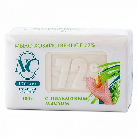 Невская Косметика Хозяйственное мыло 72% с пальмовым маслом, 180г