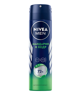 Nivea MEN Део спрей Мандарин и Кедр 150мл (6шт/кор)