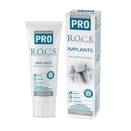 R.O.C.S. PRO Зубная паста Implants, 74г
