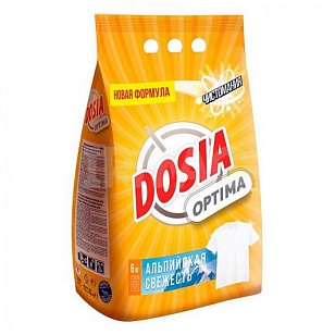 DOSIA Optima Стиральный порошок Автомат Альпийская свежесть, 6кг