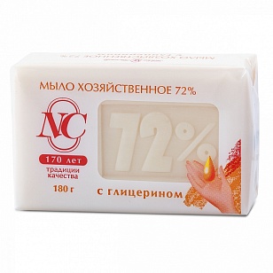Невская Косметика Хозяйственное мыло 72% с глицерином, 180г