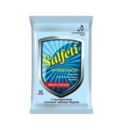 Salfeti Салфетки влажные антибактериальные, 10шт