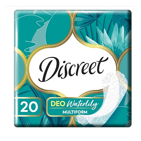 Discreet Прокладки ежедневные Deo Water Lily Multiform Single, 20шт