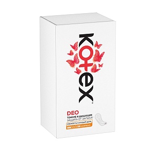 Kotex Прокладки ежедневные Нормал Deo, 56шт