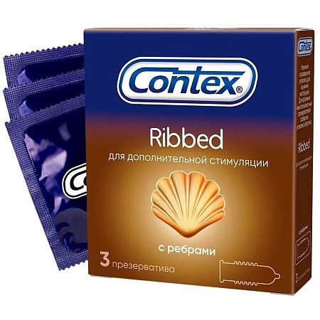 Contex Ribbed Презервативы с ребристой структурой, 3шт