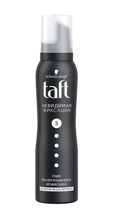 Taft Пена для укладки волос Power Невидимая фиксация, 150мл