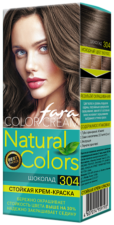 Fara Natural Colors Краска для волос 304 Шоколад (15шт в, кор)