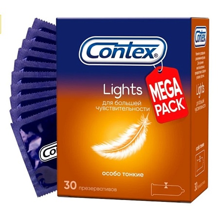 Contex Lights Презервативы тонкие, 30шт