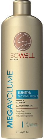 SoWell Шампунь для тонких нормальных волос Mega Volume, 500мл