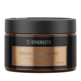 SYNERGETIC Скраб д/тела кофейный Double espresso/Двойной эспрессо 300мл