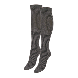 RuSocks Гольфы однобортные с рельефным рис. т.серые 25-27р-р