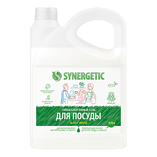 SYNERGETIC Средство для мытья посуды, игрушек Алоэ вера, 2,75л