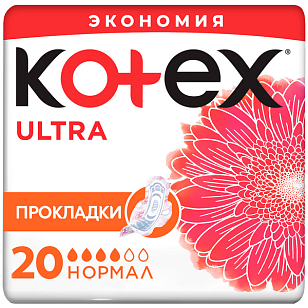 Kotex Прокладки Ультра Сетч Normal 20шт (6шт в, кор)