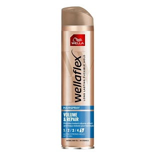 Wella Wellaflex Лак для волос Hairspray Volume&Repair УСФ 5, 250мл