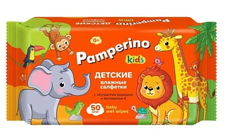 Pamperino Kids №130 с ромашкой и витамином Е с пластиковым, клапаном