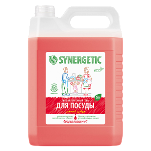 SYNERGETIC Средство для мытья посуды, игрушек Сочный арбуз, 5л