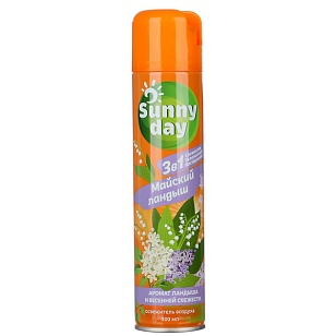Sunny Day Освежитель воздуха Майский Ландыш 300мл