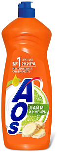AOS Жидкость для посуды Лайм и Имбирь, 900мл
