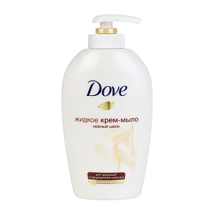 DOVE Жидкое крем-мыло Нежный шелк, 250мл