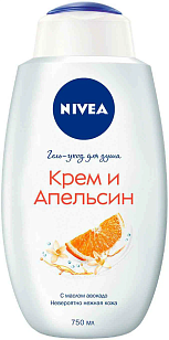 Nivea Гель-уход д/душа Крем и Апельсин 750 мл