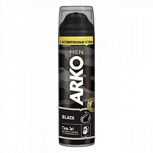 ARKO MEN Гель для бритья 2в1 Black, 200мл